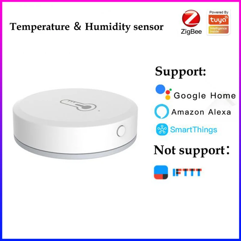 

Смарт-датчик температуры и влажности Tuya ZigBee, работает со шлюзом Zigbee через приложение Alexa Google Home SmartLife