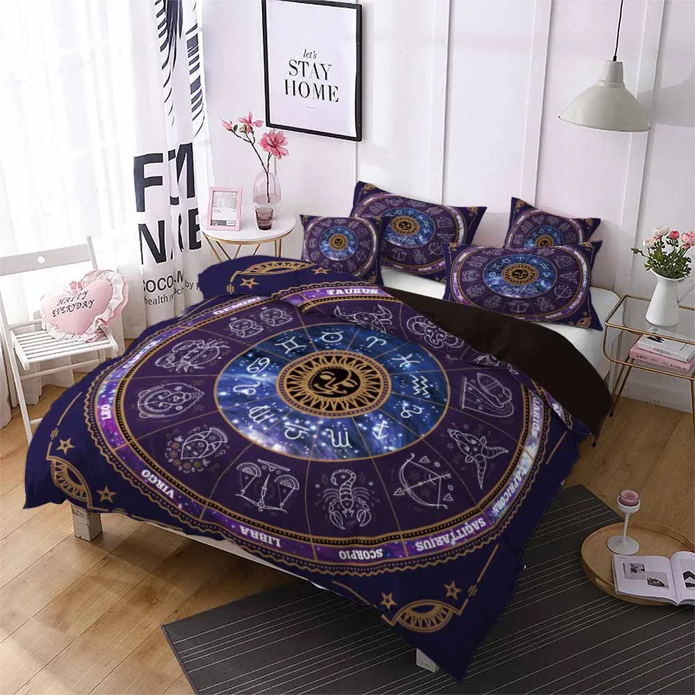 Магический символ 2/3 шт Стёганое одеяло набор пододеяльников для солнцезащитных