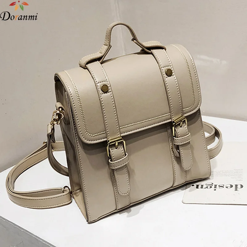 DORANMI школьный рюкзак в английском стиле с пряжкой женские рюкзаки 2019 маленький
