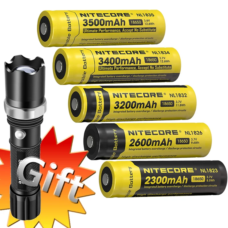 100% оригинал NITECORE NL1823/NL1826/NL1832/NL1834/NL1835 3 7 В литий ионная Защитная батарея Кнопка Топ