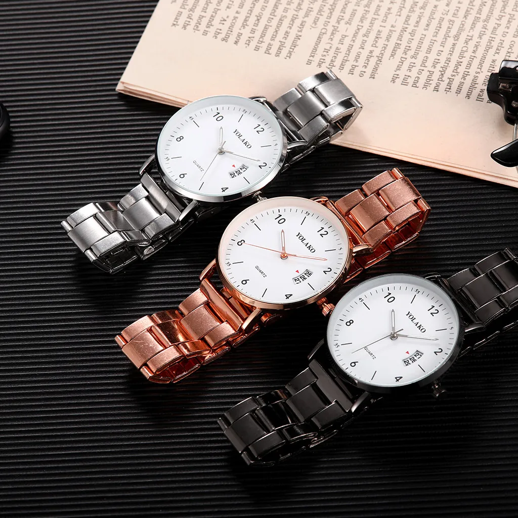 YOLAKO роскошные часы для женщин платье браслет Мода Бизнес Простой циферблат