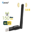 Kebidu мини беспроводной USB WiFi адаптер Сетевая LAN Карта MT7601 150 Мбитс 802.11ngb для телеприставки