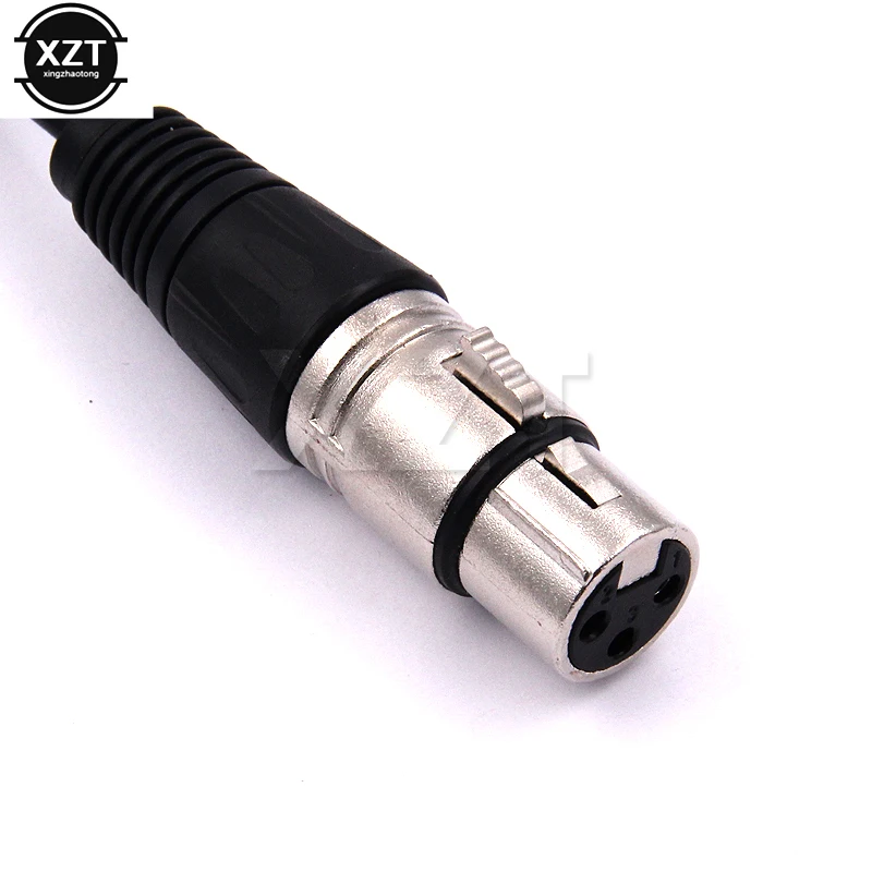 3Pin XLR FEMALE Jack To Dual 2 MALE Plug Y SPLITTER кабель адаптер 1 фут ножной шнур|Кабели питания| |