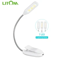 litom hm538 usd rechargeable led desk lamp 9 lighting modes 360%c2%b0 flexible night light for bedroom reading working travelling