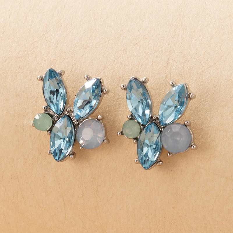 

Tocona винтажные Синие стразы серьги-гвоздики для женщин девушек геометрические металлические серьги из сплава вечерние классические модные ...