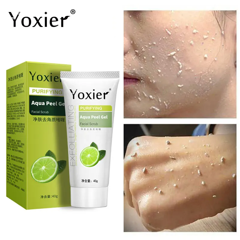 

Exfoliating Face Scrub Peeling Gel Moisturizing Whitening Lemon Vitamin C Remove Acne Detoxifies And Cleanses All Skin Types 40g