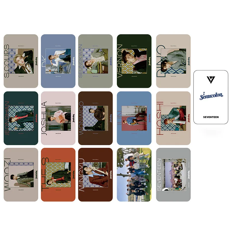 

15Pcs/Set SEVENTEEN Photo Pictures Cards Boy LOMO Cards Self Made LOMO Pictures Photocard Fan Supplies