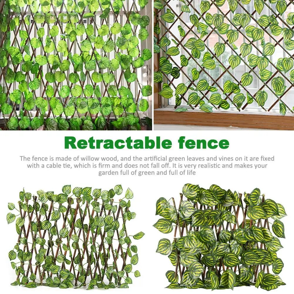 

Artificial Leaf Screening Roll UV Fade Protected Privacy Simulation Green Vine Hedge Landscaping Garden Fence Balcony Screen