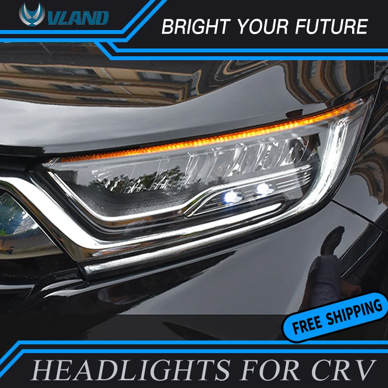 Светодиодный налобный фонарь для Honda CRV фары в сборе bi ксеноновая линзы двойной