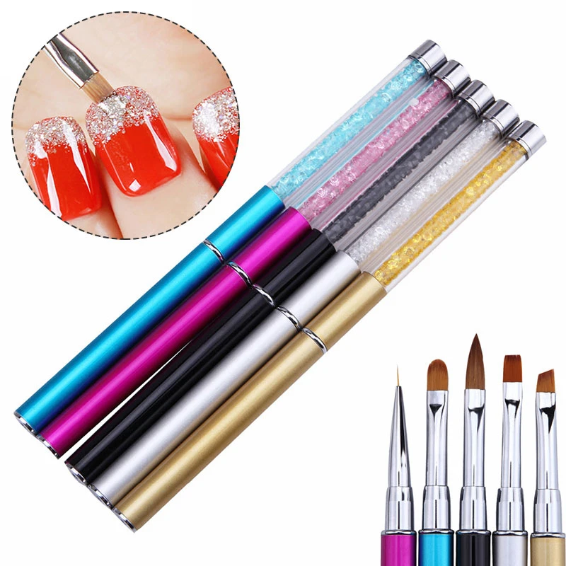 

Nail Art Acrylic UV Gel Extension Builder Liquid Powder Carving Brush French Stripes Lines Liner Drawing Painting Pen Nail Pen