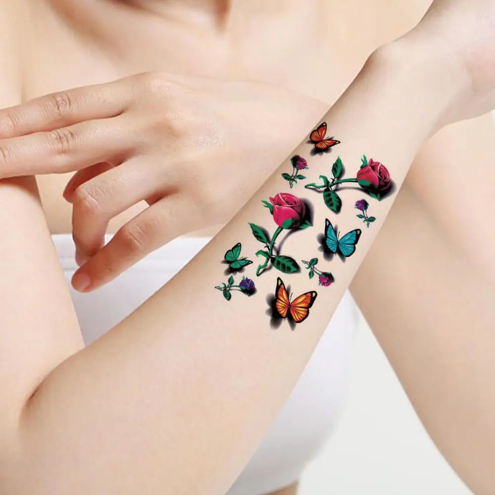 

Hot Sales!!! Waterproof Flower Pattern Transfer Tattoos Stickers Sexy Body Art for Unisex