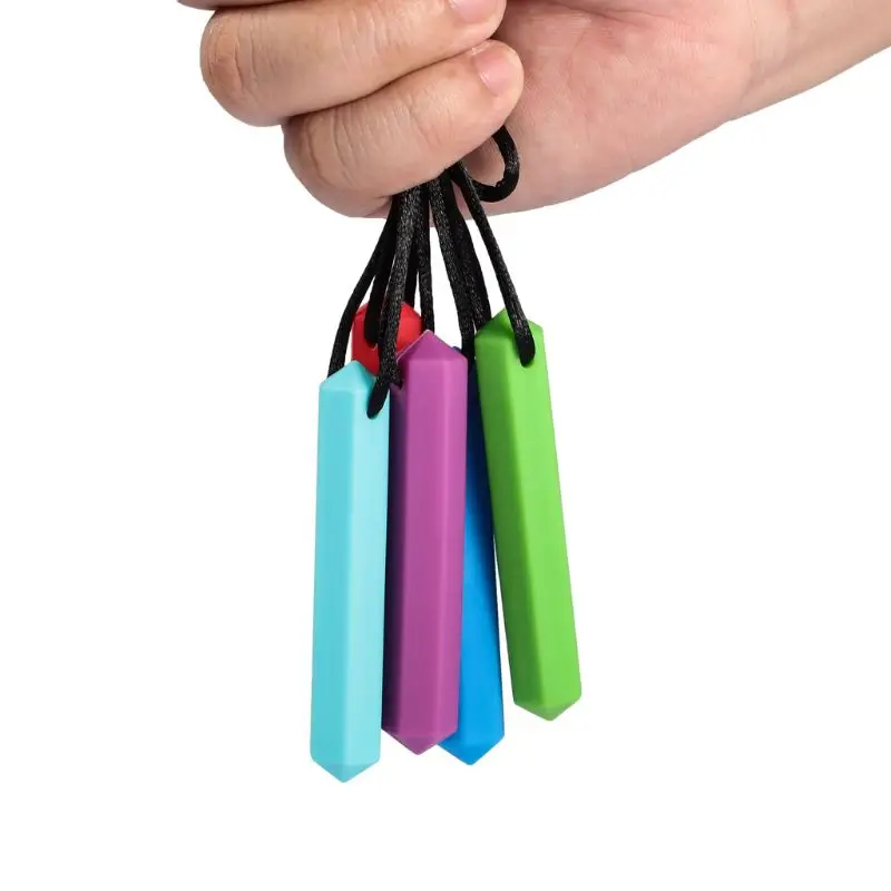 

Sensory Crayon Teether Necklace Best Tools for Autism and Teething Chewy Toys