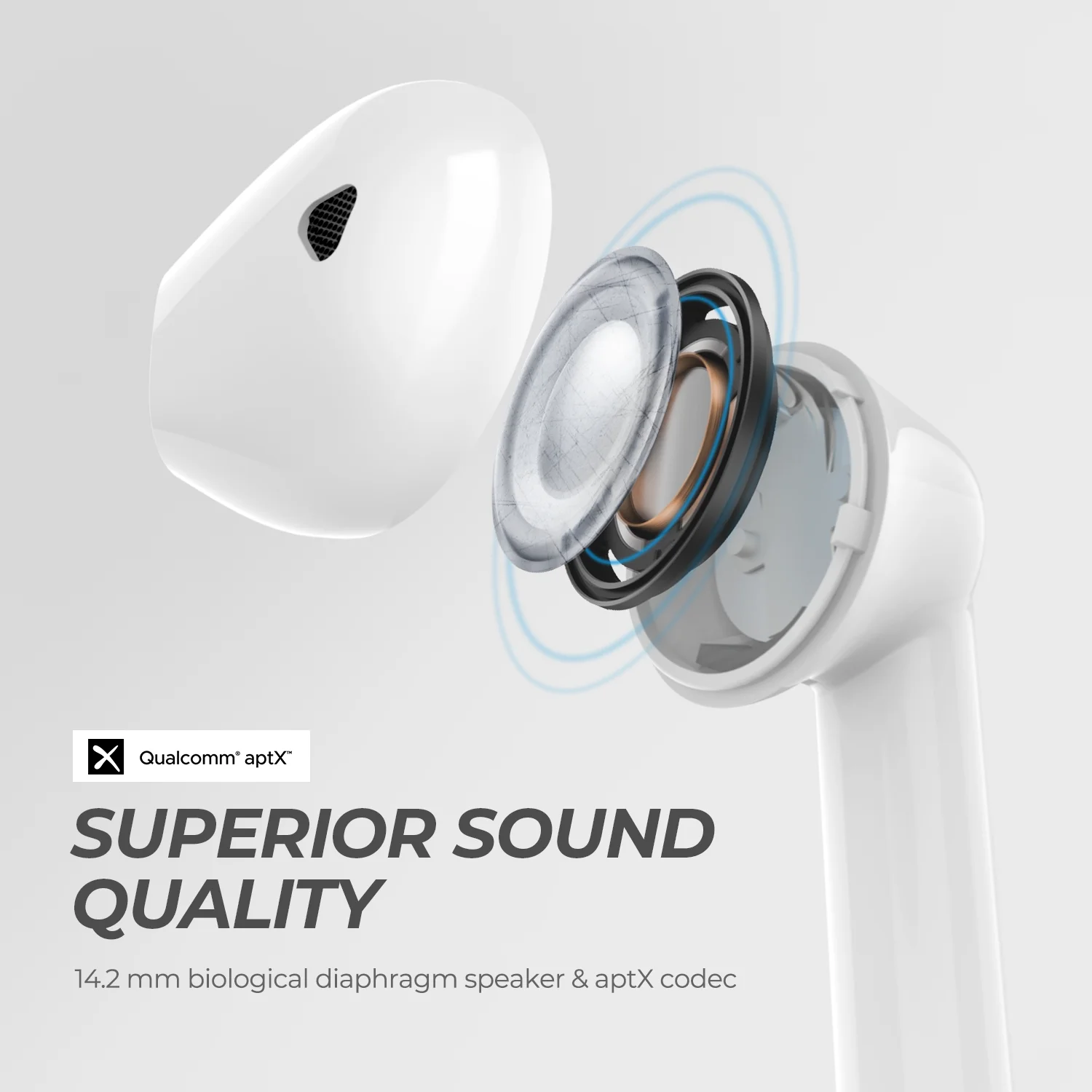 Беспроводные Bluetooth наушники SoundPEATS EarbudsTouch Control APTX кодек CVC шумоподавление 30 часов