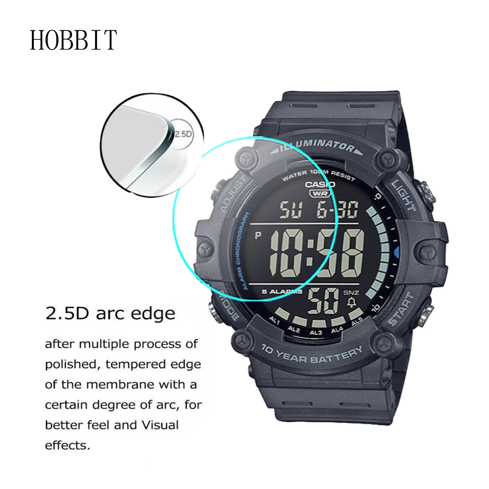 Прозрачное защитное стекло 9H для Casio STANDARD MDV-107 MDV107 AE-1500WH AE1500WH 2 шт. | Электроника