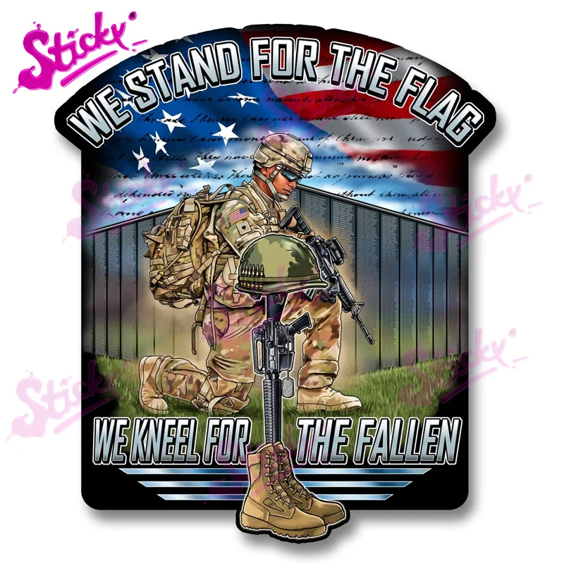 

STICKY Support Our Veterans Signs Car Sticker Decal for Bicycle Motorcycle Accessories Laptop Helmet Trunk Wall Stickers