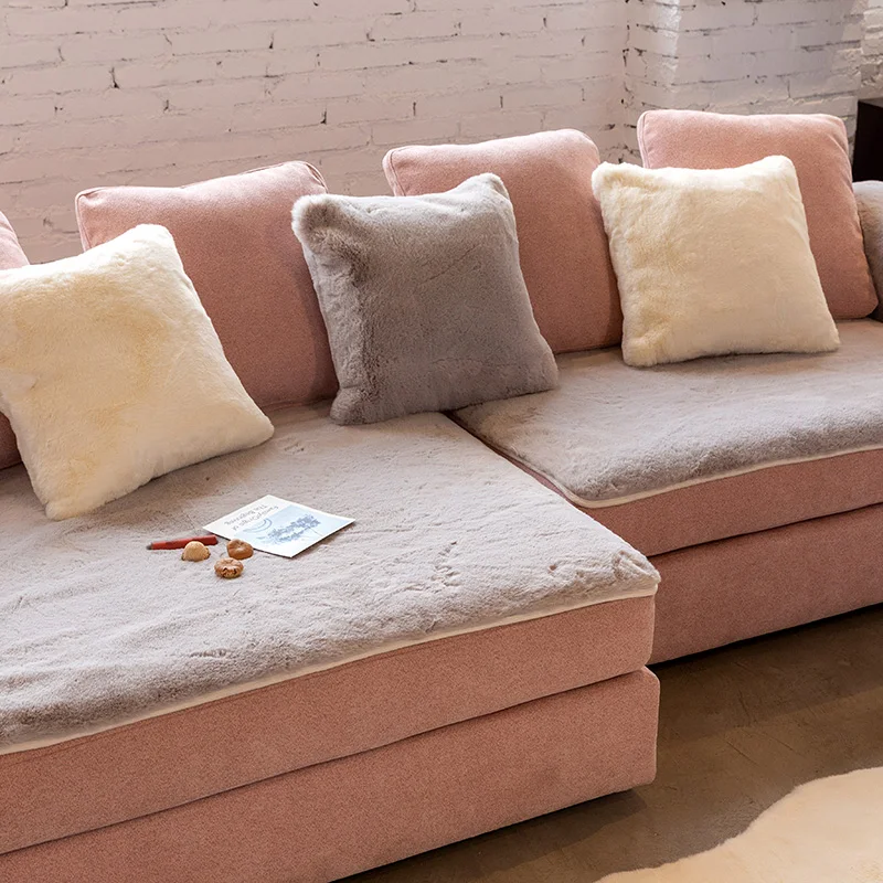 Чехол для дивана из плотной плюшевой ткани нескользящий чехол в европейском