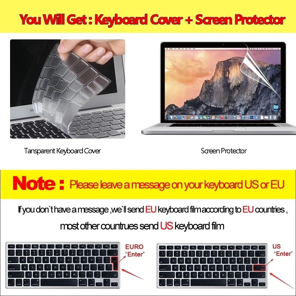 

Laptop Case For Macbook Air 13 A2337 A2179 2020 A2338 M1 Chip Pro 13 12 11 15 A2289 New Touch Bar for Mac book Pro 16 A2141 Case
