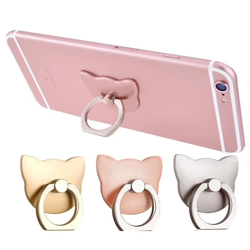 Фото Finger Ring Mobile Phone Smartphone Stand Holder For iPhone XS Huawei Samsung cell Smart Round Phone Ring holder Car Mount Stand №1