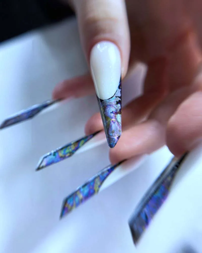 Двойной формы ногтя Набор полное покрытие накладные ногти из акрила для быстрого