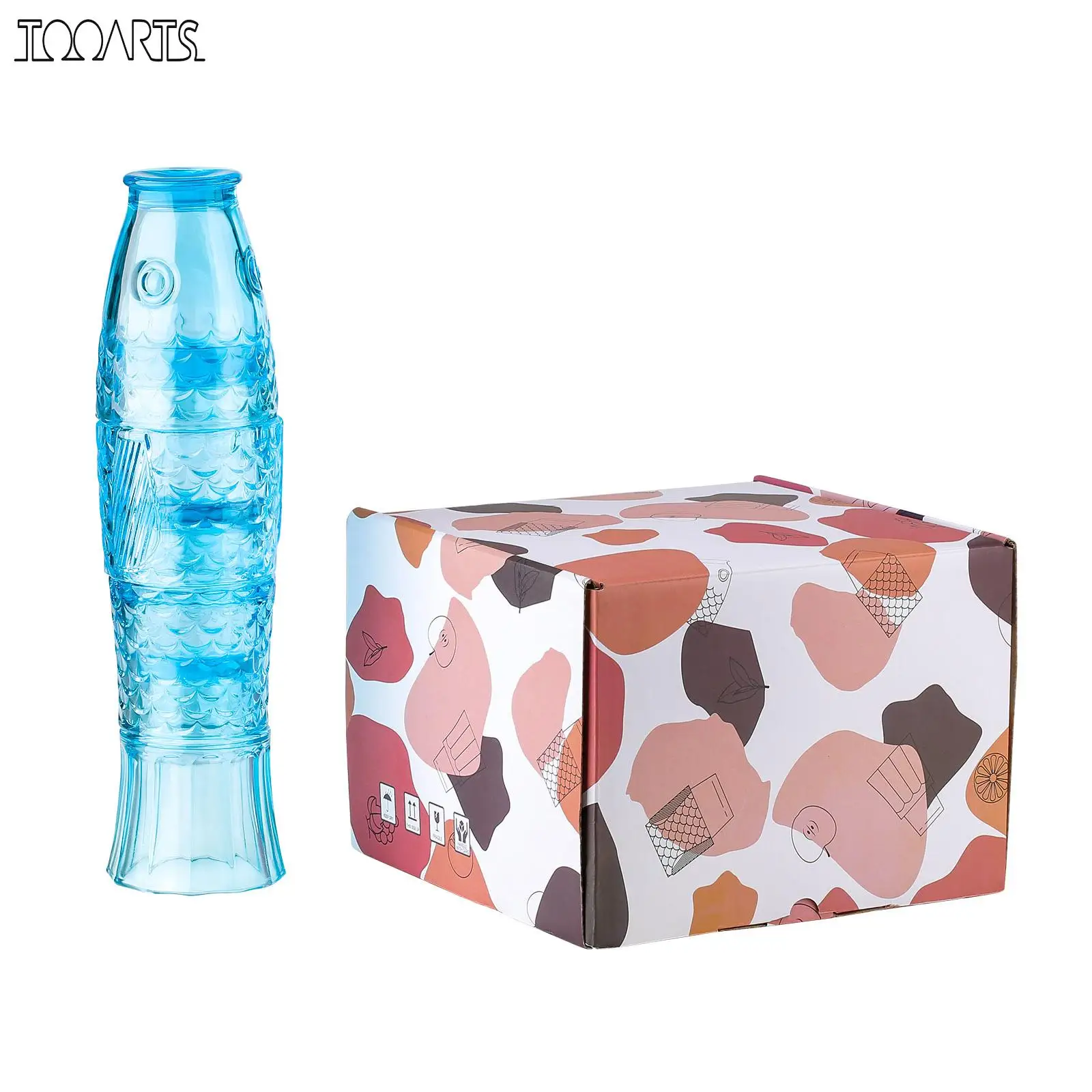 

Стеклянный набор Tooarts, стеклянная стакан в форме рыбы, коктейльное стекло, настольное украшение, свадебная мебель, подарок на новоселье