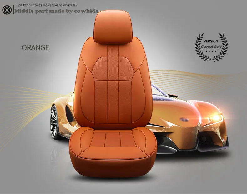 Чехол для автомобильного сиденья из воловьей кожи на заказ аксессуары Cadillac ATS SRX