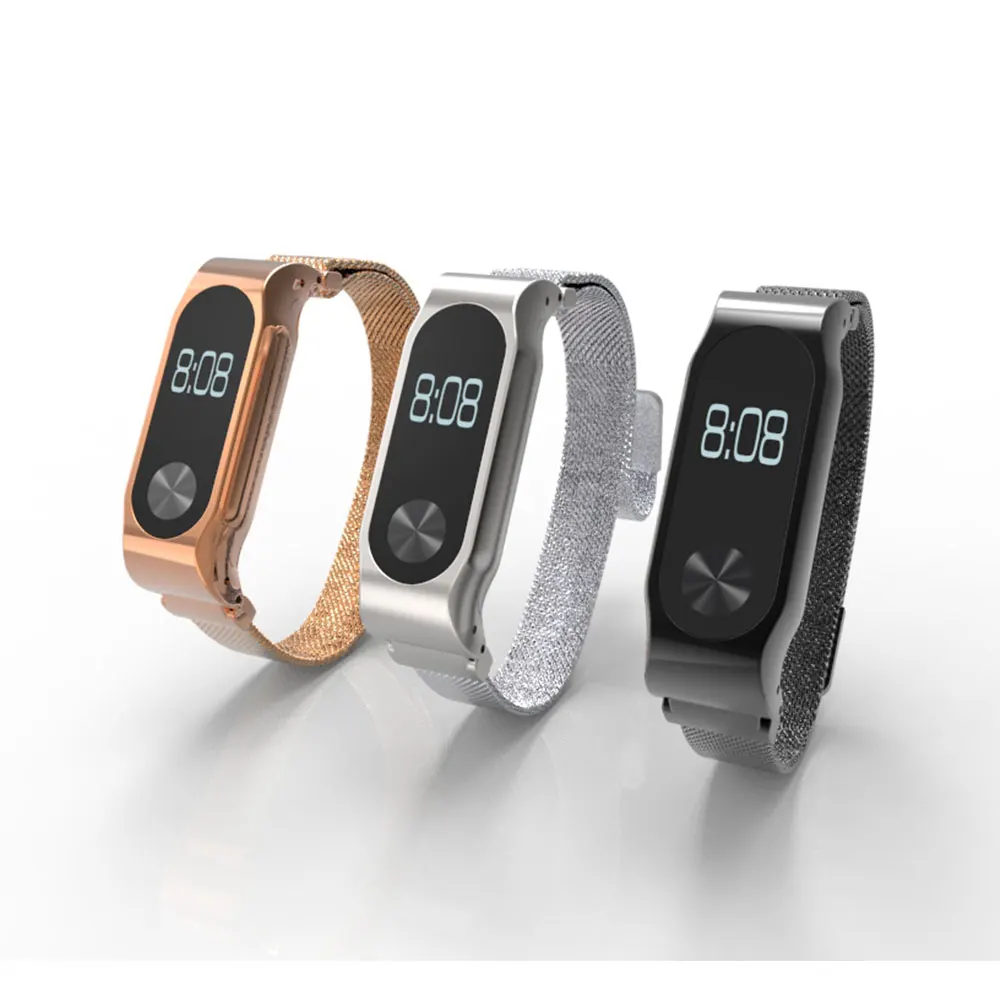 Для Xiaomi mi Band 2 металлический каркас lanese сменный ремешок из нержавеющей стали для