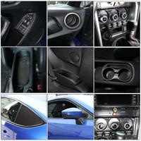 car styling soft carbon fiber car center console interior sticker for toyota 86subaru brz 2016 2020 exterior car accessories