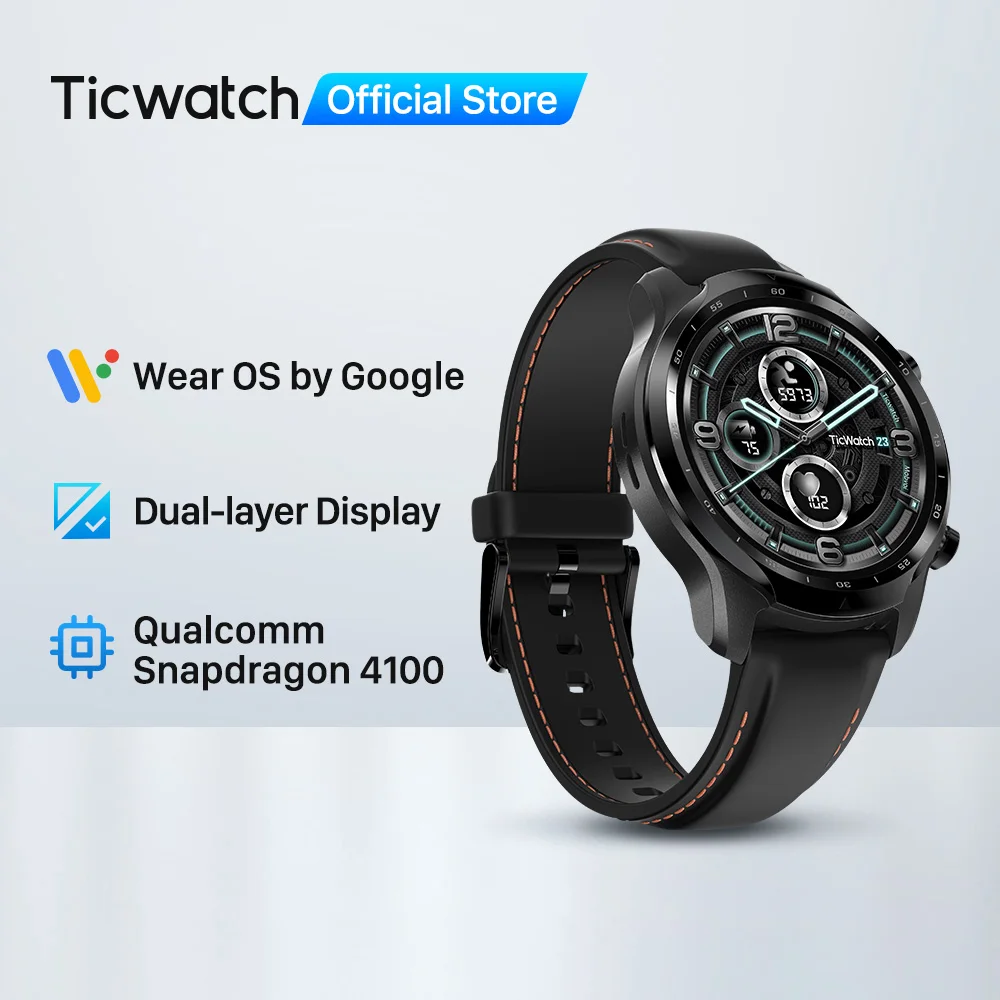 

TicWatch Pro 3 GPS Wear OS Smartwatch Men's Sports/Smart Watch Dual-layer Display Snapdragon Wear 4100 8GB 3 to 45 Days Battery