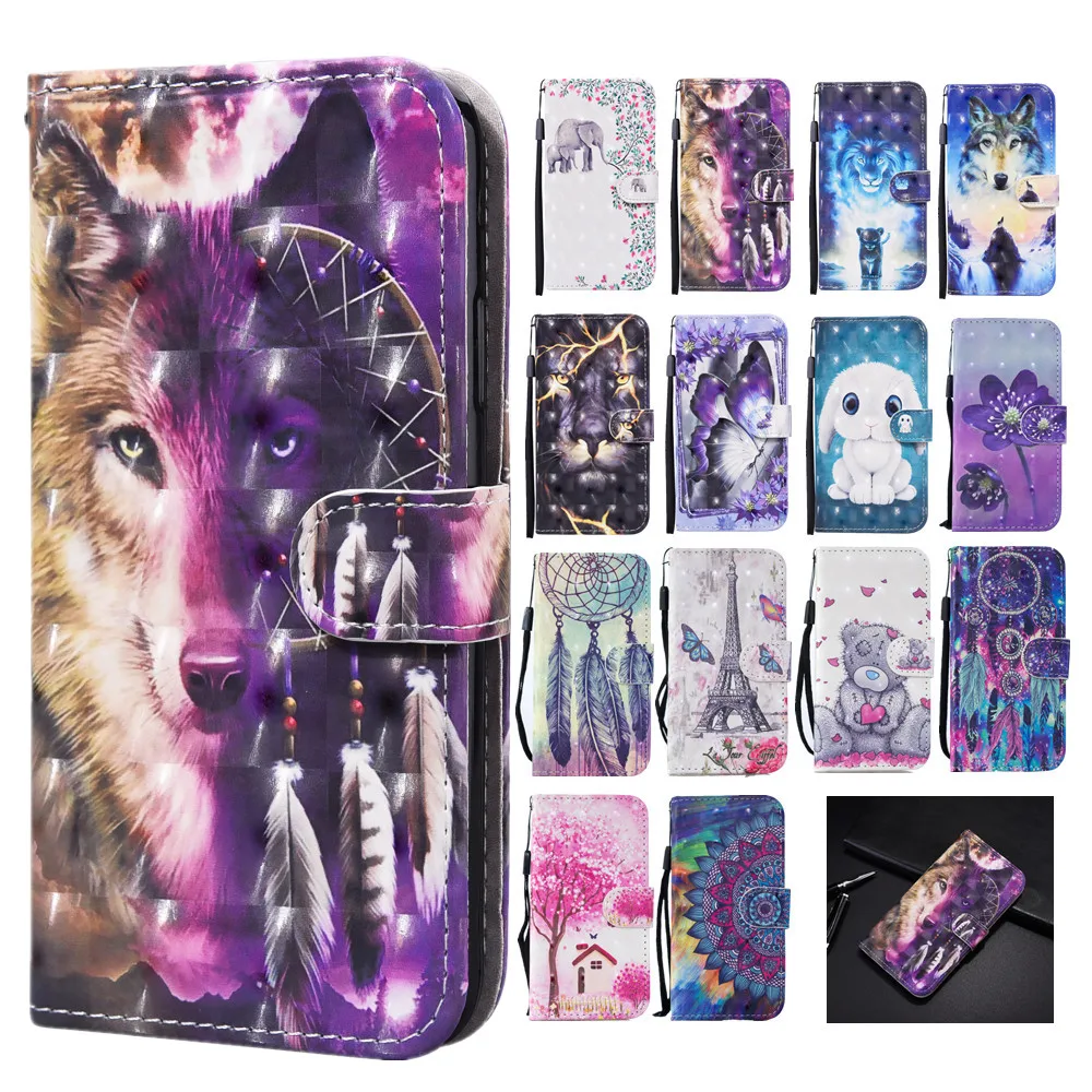 

Mi POCO X3 NFC Flip Wallet Case for Etui Xiaomi 10T Pro 10 Ultra M3 PU Leather Coque Cute 3D Painted Phone Protection Cover Bag