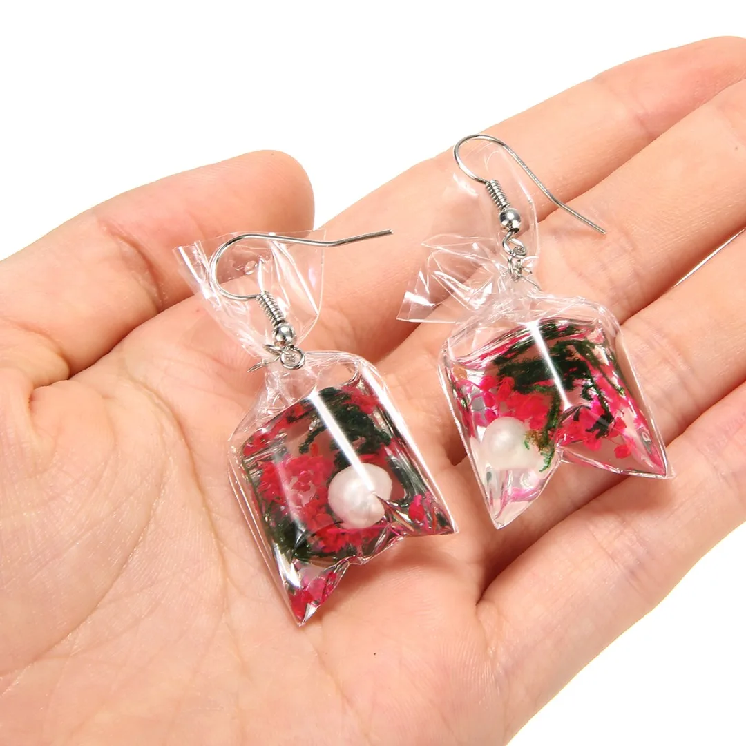 Трендовые серьги-Крючки с сумкой для воды очаровательные висячие серьги в виде