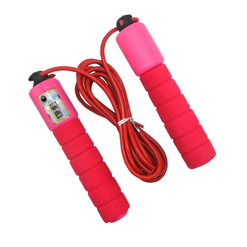 Red Jump Ropes with Counter Sports Fitness Adjustable Fast Speed Counting Jump Skip Rope Skipping Wire - Цвет: Red