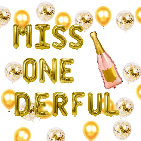 Мисс Onederful сценарий шар баннер для вечеринки в честь Дня Рождения украшения детей