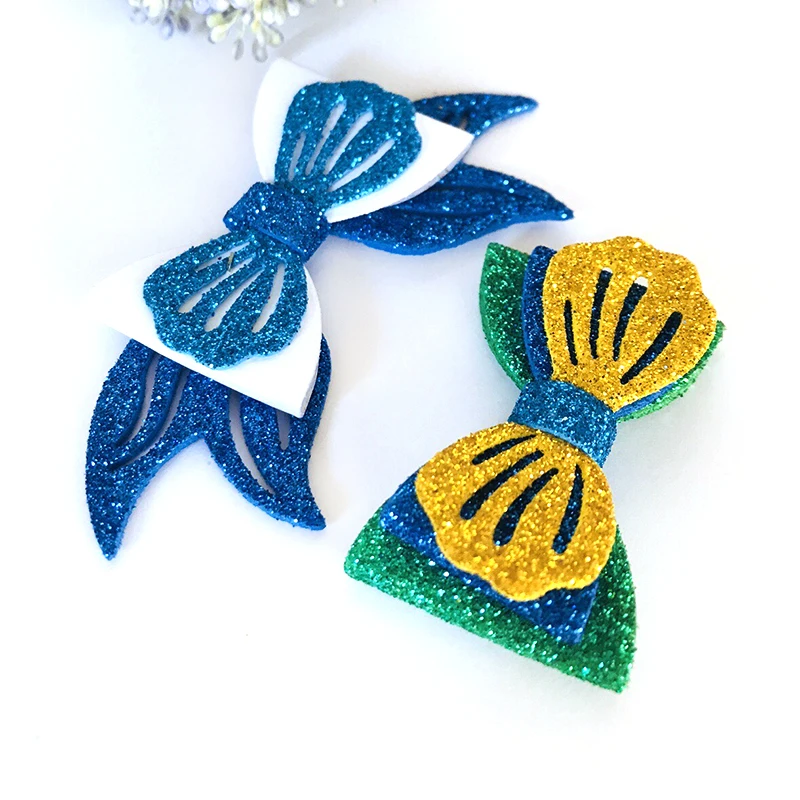 Скрапбукинговые штампы с изображением русалки и бантов новые металлические