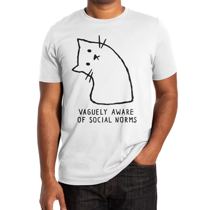 Туманно зная о социальных нормах футболка комического слова художественная