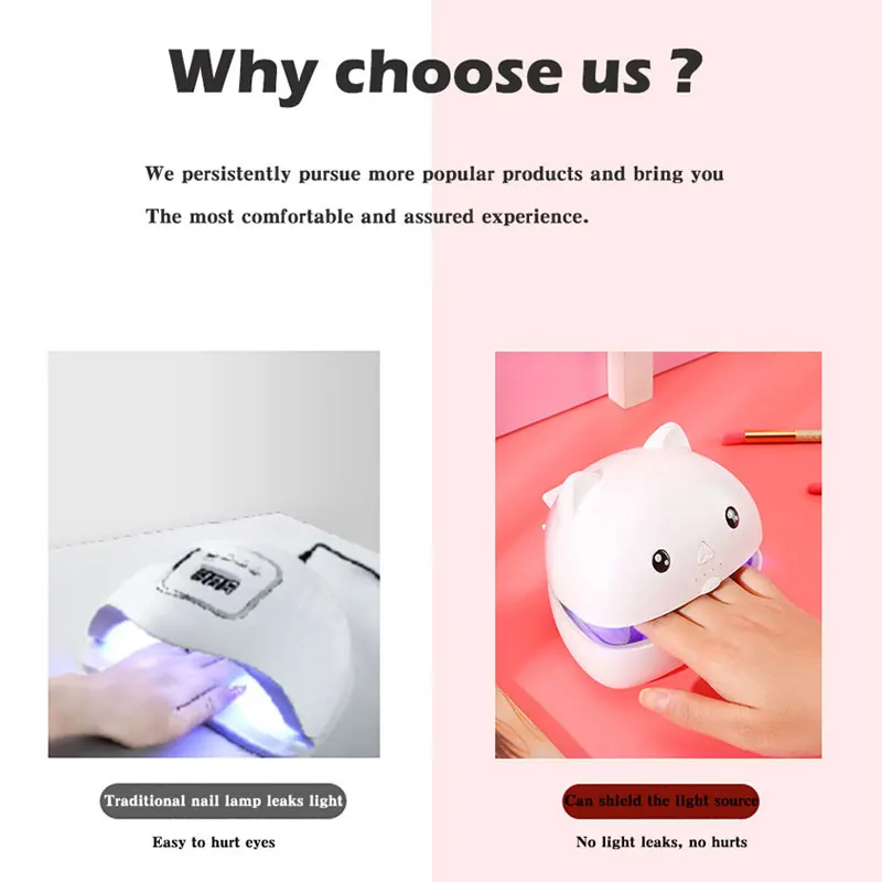 

Nail dryer lamp household nail tools set anti-black UV-proof sunscreen black nail baking lamp cartoon nail dryer UV LED portable