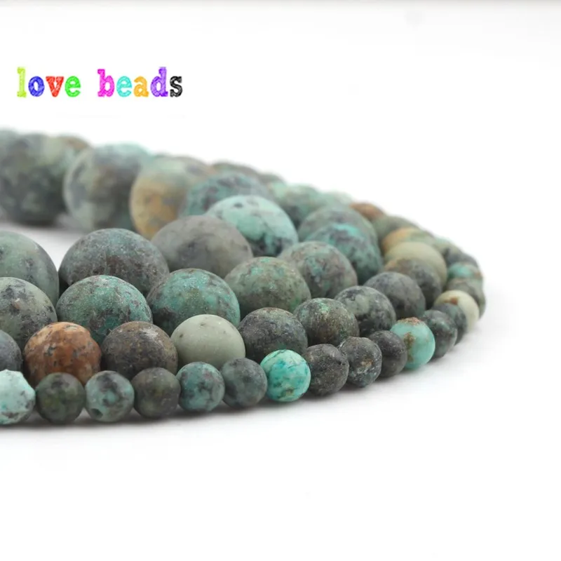 Круглые бусины из натурального камня 15 дюймов матовые с матовым покрытием в