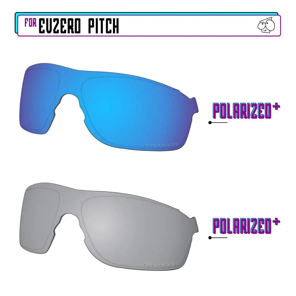 EZReplace Polarized Replacement Lenses for - Oakley EVZero Pitch Sunglasses - Sir P Plus-BluePPlus