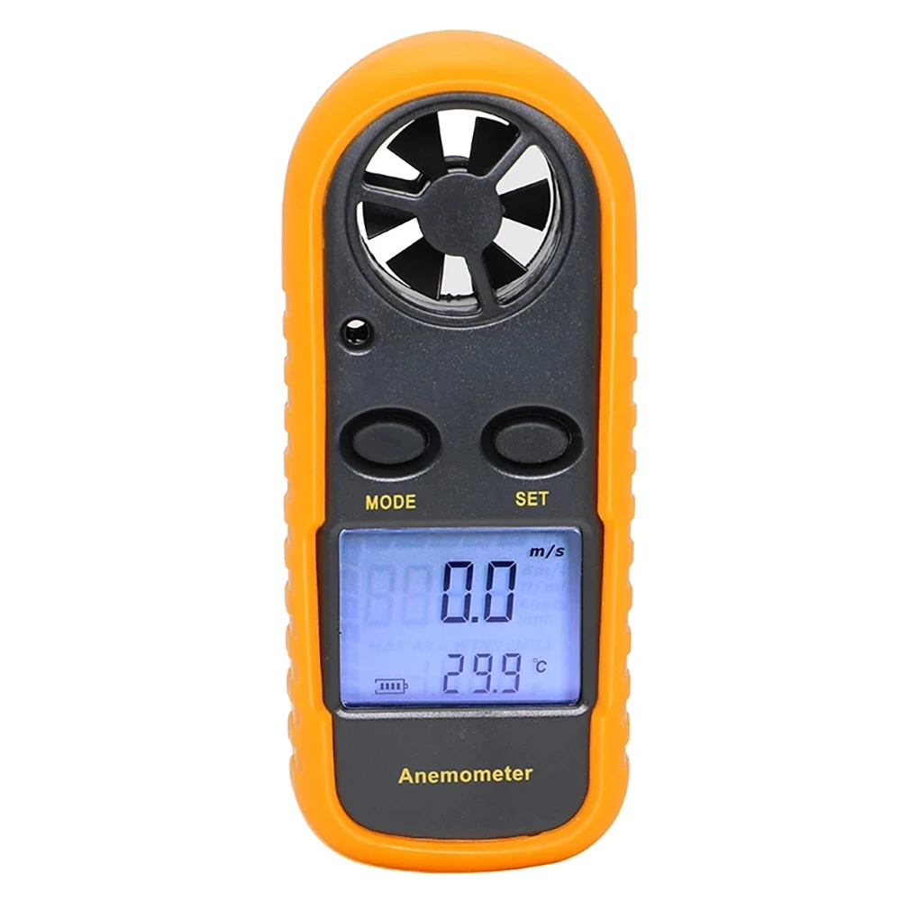 

Handheld Anemometer Wind Speed Meter Anemometer Anemometro 30m/s Temperature Tester -10 ~ 45C Wind Meter LCD Backlight