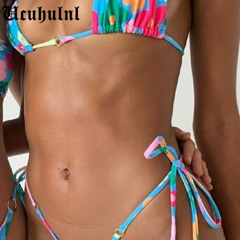 

2021New bikini women swimsuit swimwear thong adjust bathing suit