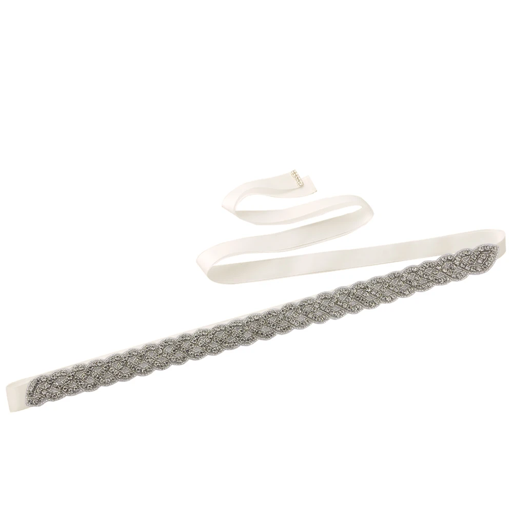 off white TRiXY A216 Стразы Бисероплетение вечернее платье аксессуары для платья Свадебные ремни Кристалл Свадебные ремни Стразы пояс для невесты - Цвет: off white