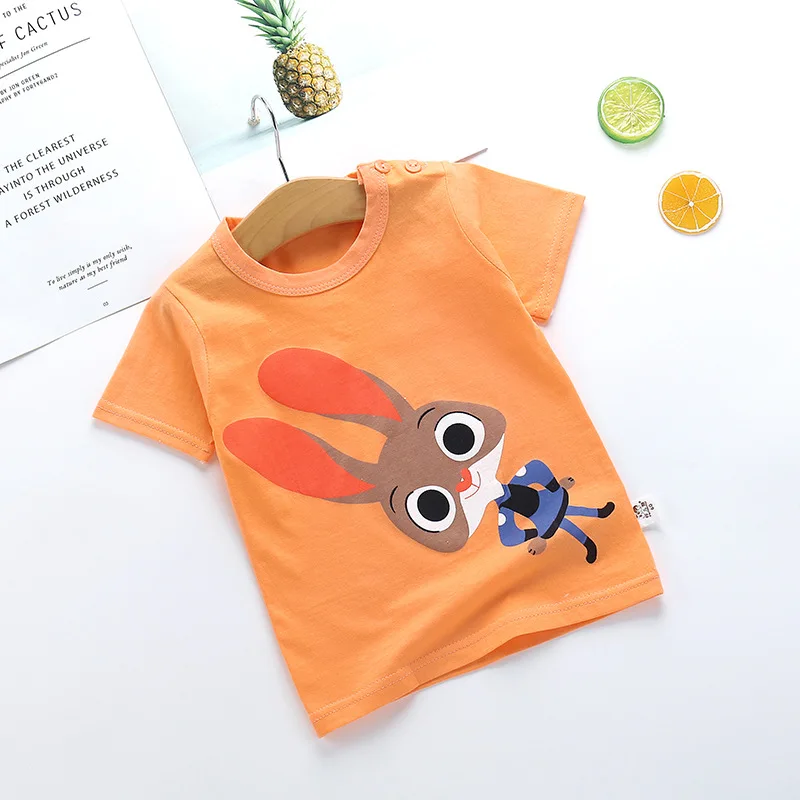 Детская футболка Kawaii мультфильм девушка топ белый круглый вырез короткий рукав