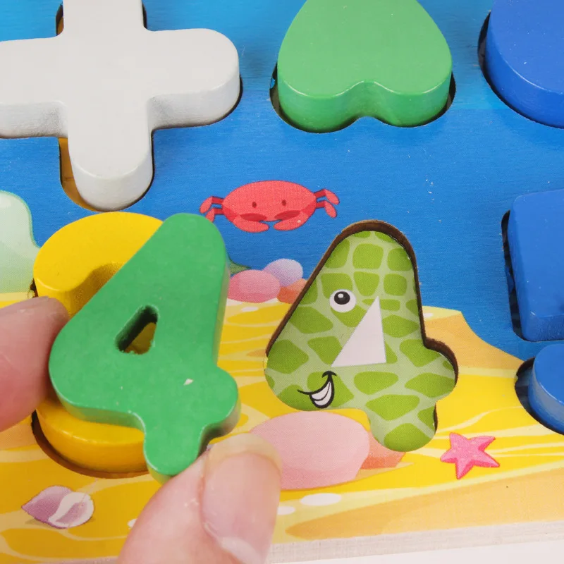 

Montessori Educational Wooden Toys Children's Educational Toys Infant Shape Color Matching Board Toys Fishing Toy Gifts