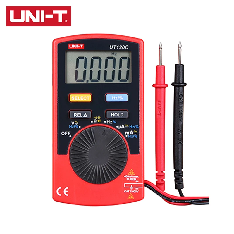 Цифровой мультиметр UT120A/UT120B/UT120C карманного размера переменный/постоянный ток