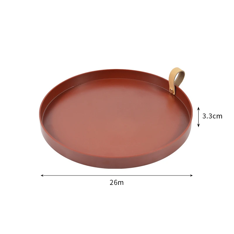 Круглый поднос для хранения портативный декоративный столик спальни косметика