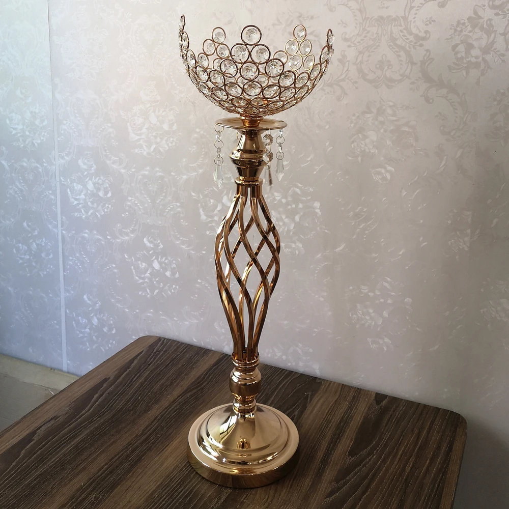 Хрустальный подсвечник металлический Свадебный канделябр/центральный элемент