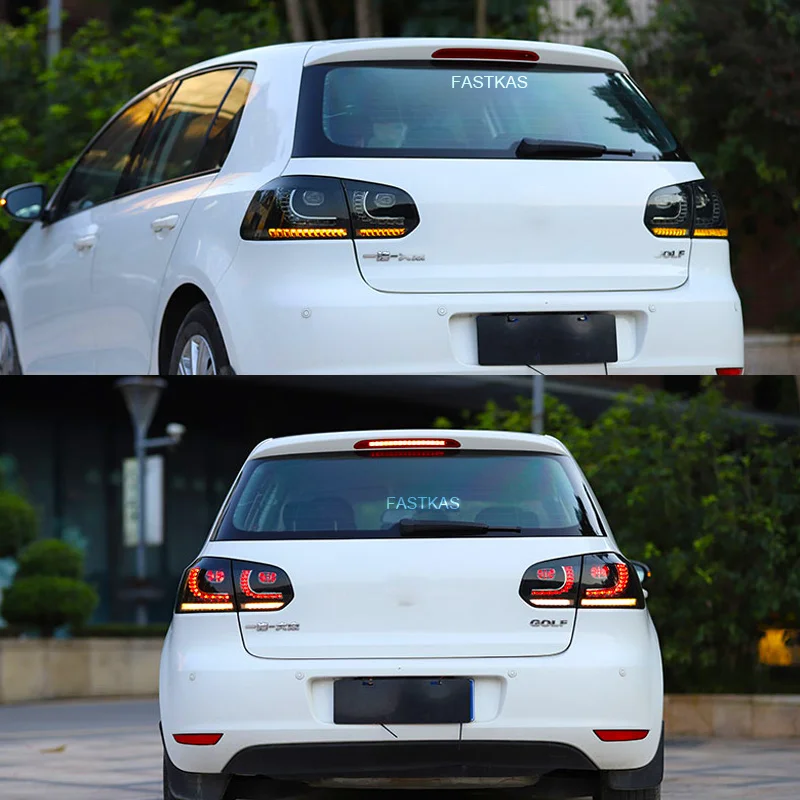 1 пара светодиодный задний фонарь в сборе для Volkswagen Golf 6 2008 2009 2010 2011 2012 2013