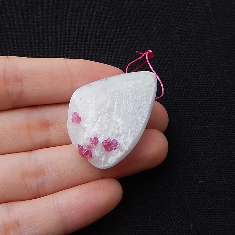 

Natural Stone Jewelry Drusy Geode Ruby Necklace Pendant 37x25x13mm 17.2g semiprecious stone Fashion Jewelry Pendant