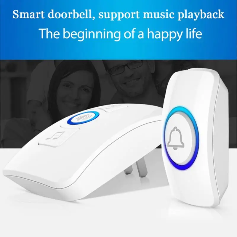 

M525 Home Wireless Doorbell 433Mhz Welcome Friend Smart Doorbell 150Meters Long Distance 32 Songs 4 Level Volumes Door Chimes