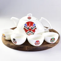 four cups and one pot bone china kungfu travel tea set ceramic tea set does not contain tea trays four cups and one pot