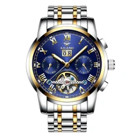 ailang men automatic mechanical watch top brand stainless steel waterproof watches 2021new fashion business hollow wristwatch
